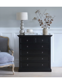CZARNA KOMODA PELAGIA 6SZ.