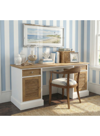 BIAŁE BIURKO Z DĘBOWYM...