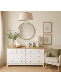 BIAŁA KOMODA SKANDILINE 8SZ.