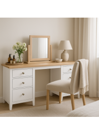 BIAŁA TOALETKA SKANDILINE 6SZ.