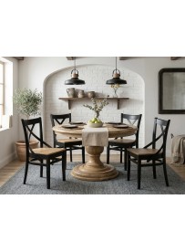 Zestaw: Dębowy okrągły stół...